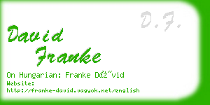 david franke business card